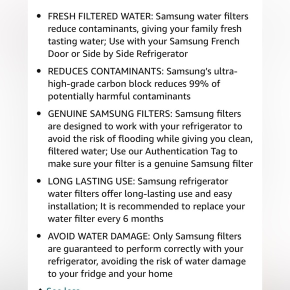 SAMSUNG WATER FILTER DA97-17376B REFRIGERATOR ICE & WATER 😉 - Picture 3 of 10